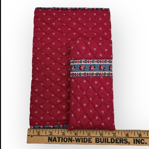 Vera Bradley Rose Portfolio Cover And Eyeglasses Case Vintage Rare Red Blue - Picture 13 of 13